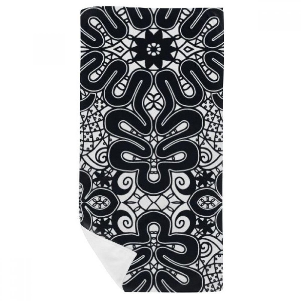 Serviette de bain douce style rococo au design bicolore chic