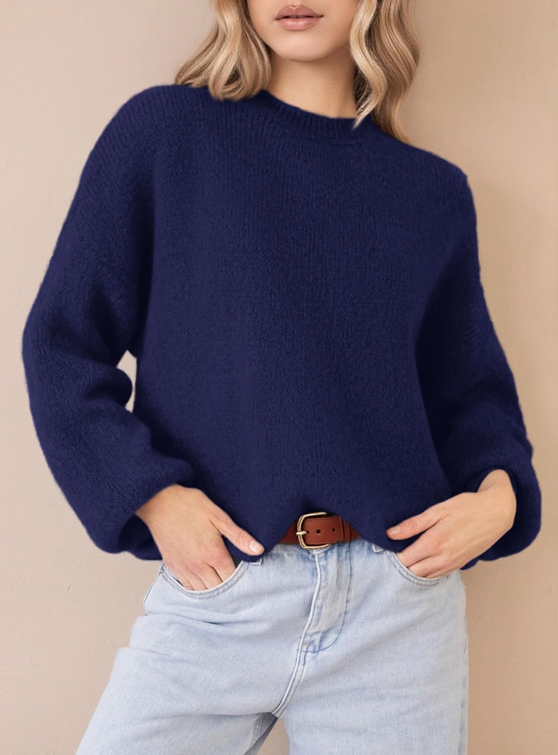 PRETTYGARDEN Women's Fall Oversized Sweaters Dressy Casual Long Sleeve Chunky Knit Winter Pullover Tops 2026 Holiday Outfits - Image 3