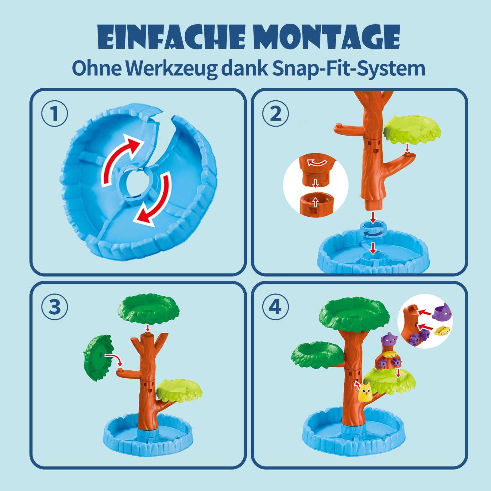 Sand- und Wasserspieltisch, Wasserspielzeug Kinder Outdoor, 4-Ebenen Baumförmiger, Spieltisch ab 3 Jahre, Wassertisch Kinder Outdoor, Geschenk 3–8 Junge Mädchen