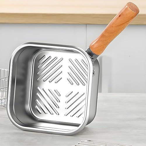 Miniatura 7 de Multi-Function Frying Cooker Set, Fryer, Cooker, Fresh Keeping, Vegetables Washing, Portable Stainless Steel Deep Fryer Pot with Basket, Tongs, Oil