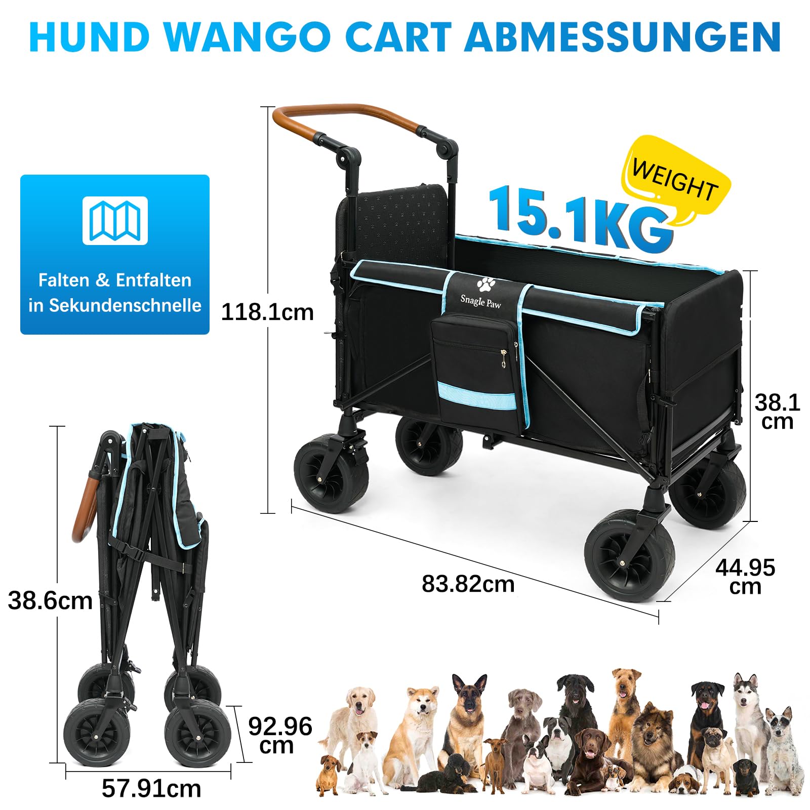 Snagle Paw Falter - Passeggino per cani grossolani