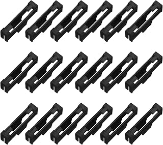 MECCANIXITY 18 Pcs Servo Cable Clips Safety Lock, ABS Servo Extension Safety Cable Buckle Fixing Holder for RC Plane Boat DIY Model Black