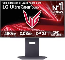 LG 27GX790A-B - Monitor Gaming Ultragear 27", Panel OLED, QHD (2560x1440), 16:9, 480Hz, 0.03ms, G-Sync Compatible, FreeSync Premium Pro, Pivotable, Morado Grisáceo