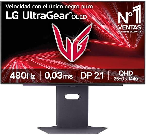 LG 27GX790A-B - Monitor Gaming Ultragear 27", Panel OLED, QHD (2560x1440), 16:9, 480Hz, 0.03ms, G-Sync Compatible, FreeSync Premium Pro, Pivotable, Morado Grisáceo - 1