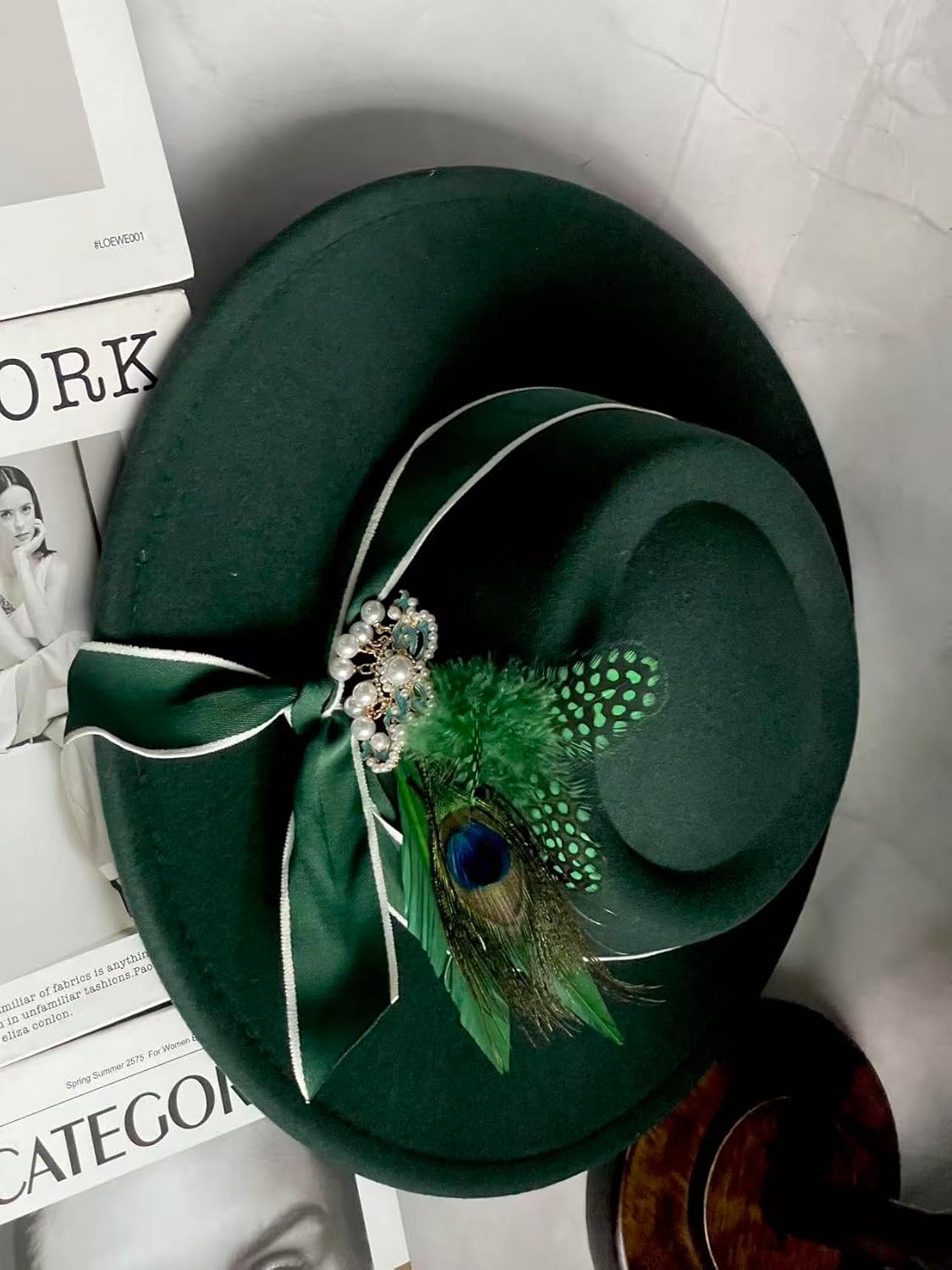 Big Wide Brim Women Fedora Hat- Panama Dress Hats for Party 2025 - Image 2