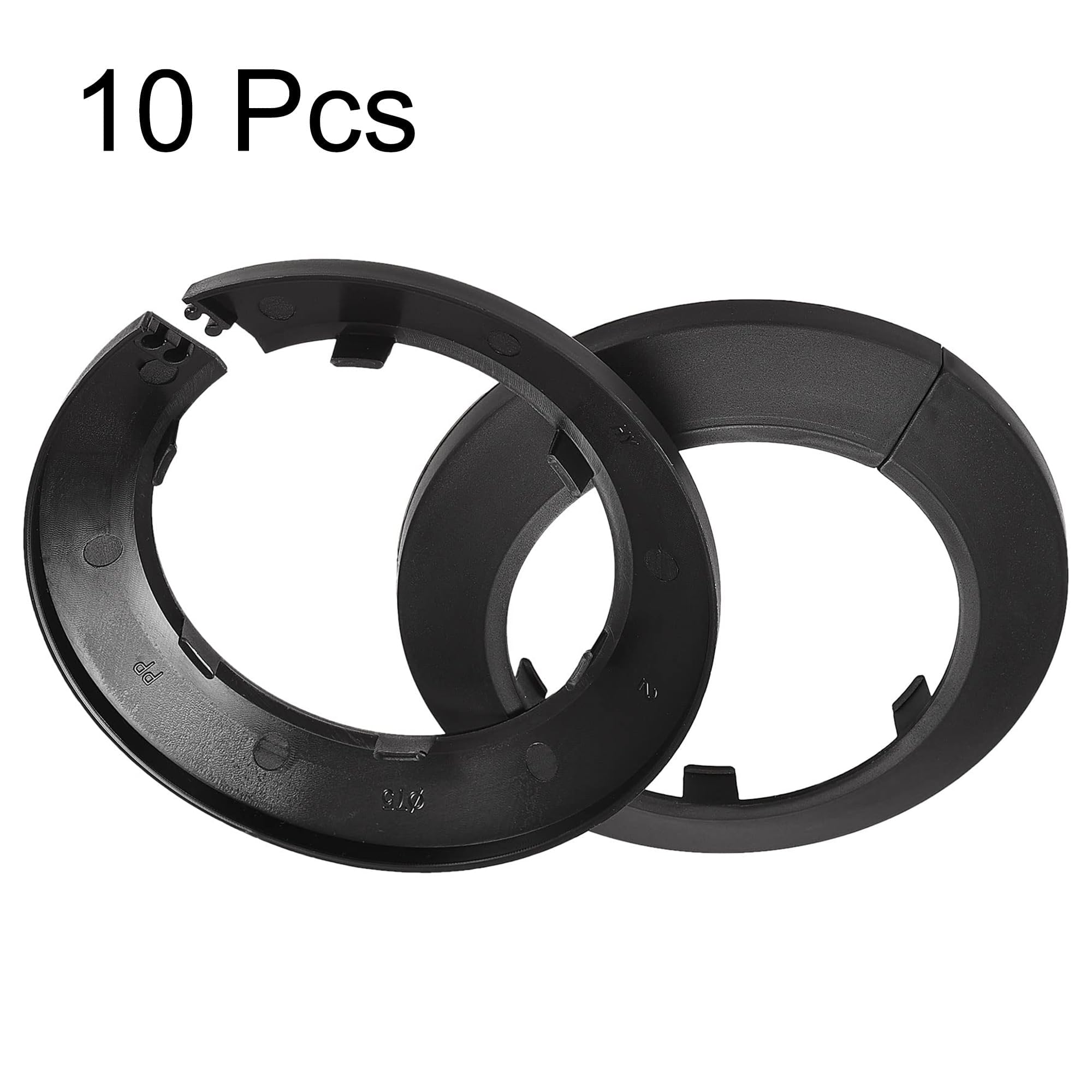 TOP-VIGOR 10pcs 76.5mm Pipe Cover Decoration, Click-in PP Plastic Escutcheon Pipe Collar for Water Pipe Drain Line - Image 3