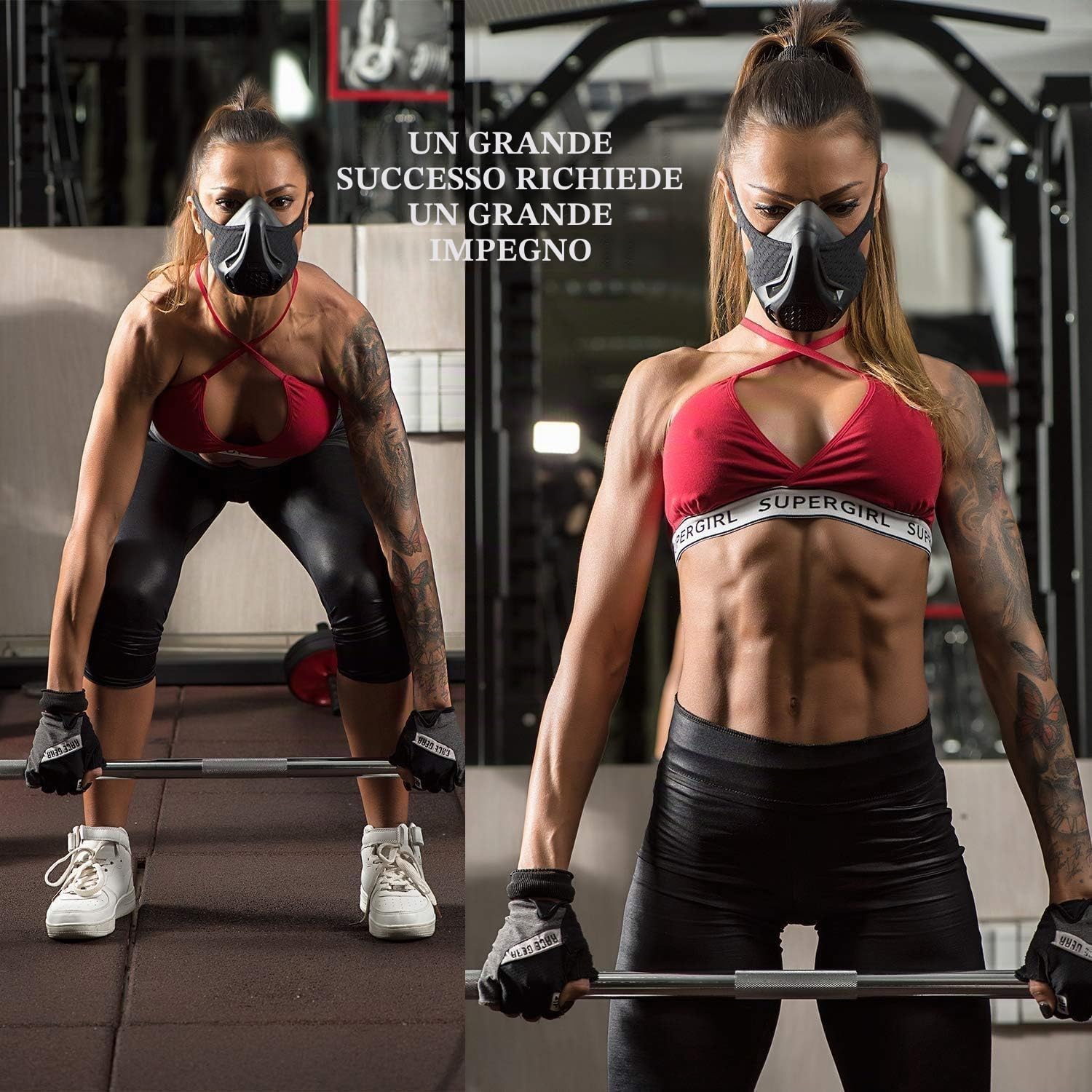 Maschera per allenamento ad alta quota, 24 livelli di resistenza respiratoria, colore nero, attrezzatura per allenamento cardio Ultimate Fitness