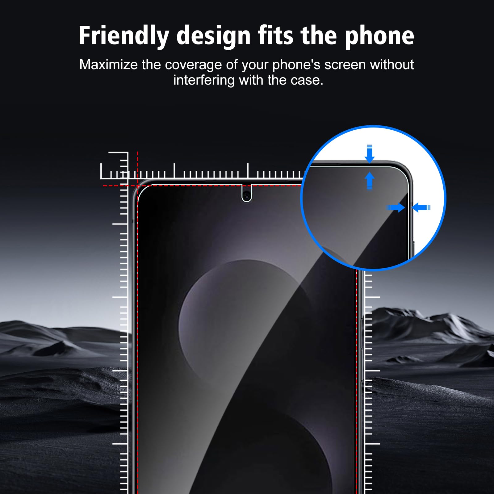 Paquete de 3+3 protectores de pantalla de vidrio templado para Samsung Galaxy S25 Edge con protector de lente de cámara, película de protección con marco de fácil instalación, dureza 9H