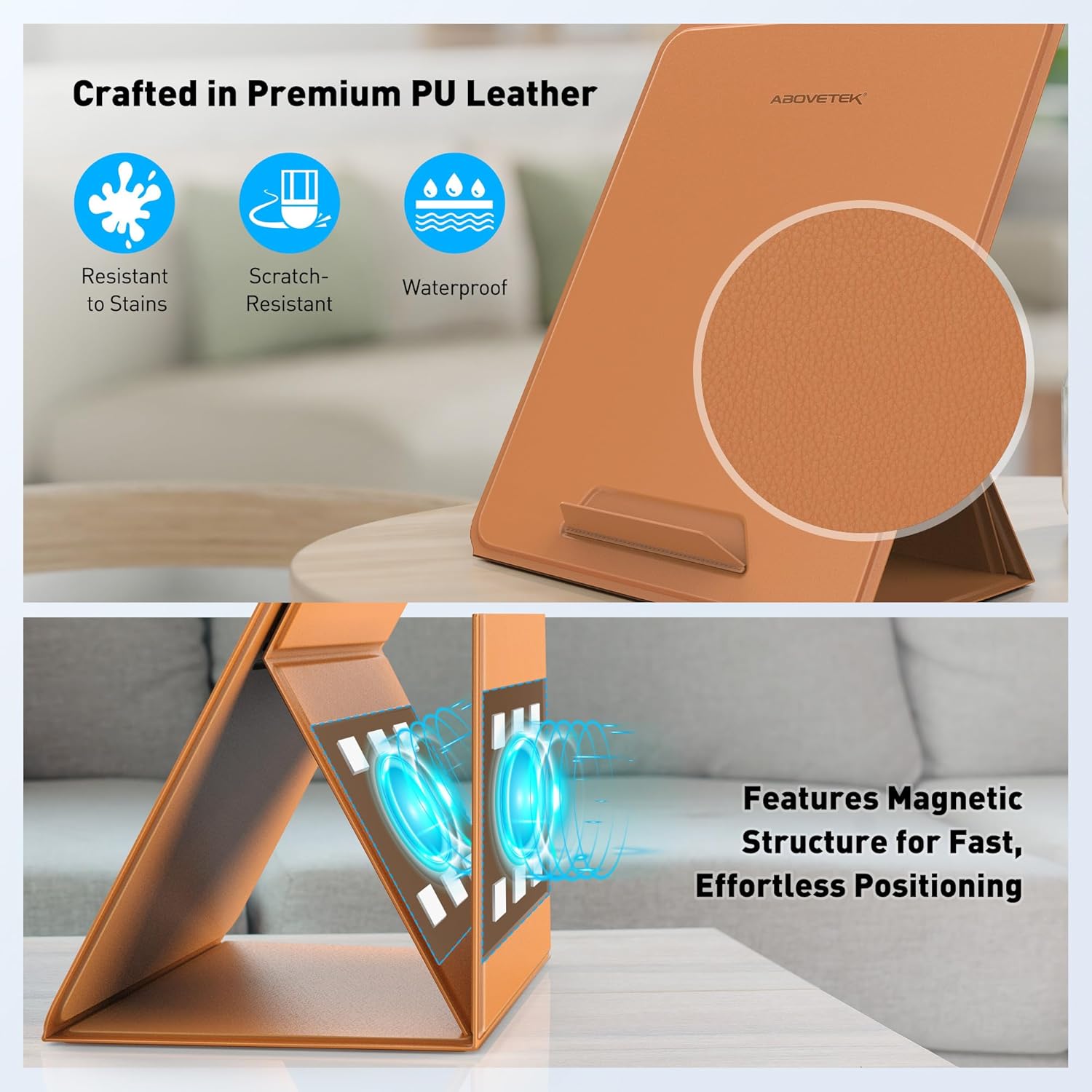 AboveTEK POS Tablet Kiosk Stand Bundle with Ultra-Sleek Portable Laptop Stand, 2-in-1 Foldable MacBook Stand for Desk & iPad Tablet Stand Holder, Fits 14"~17" MacBook