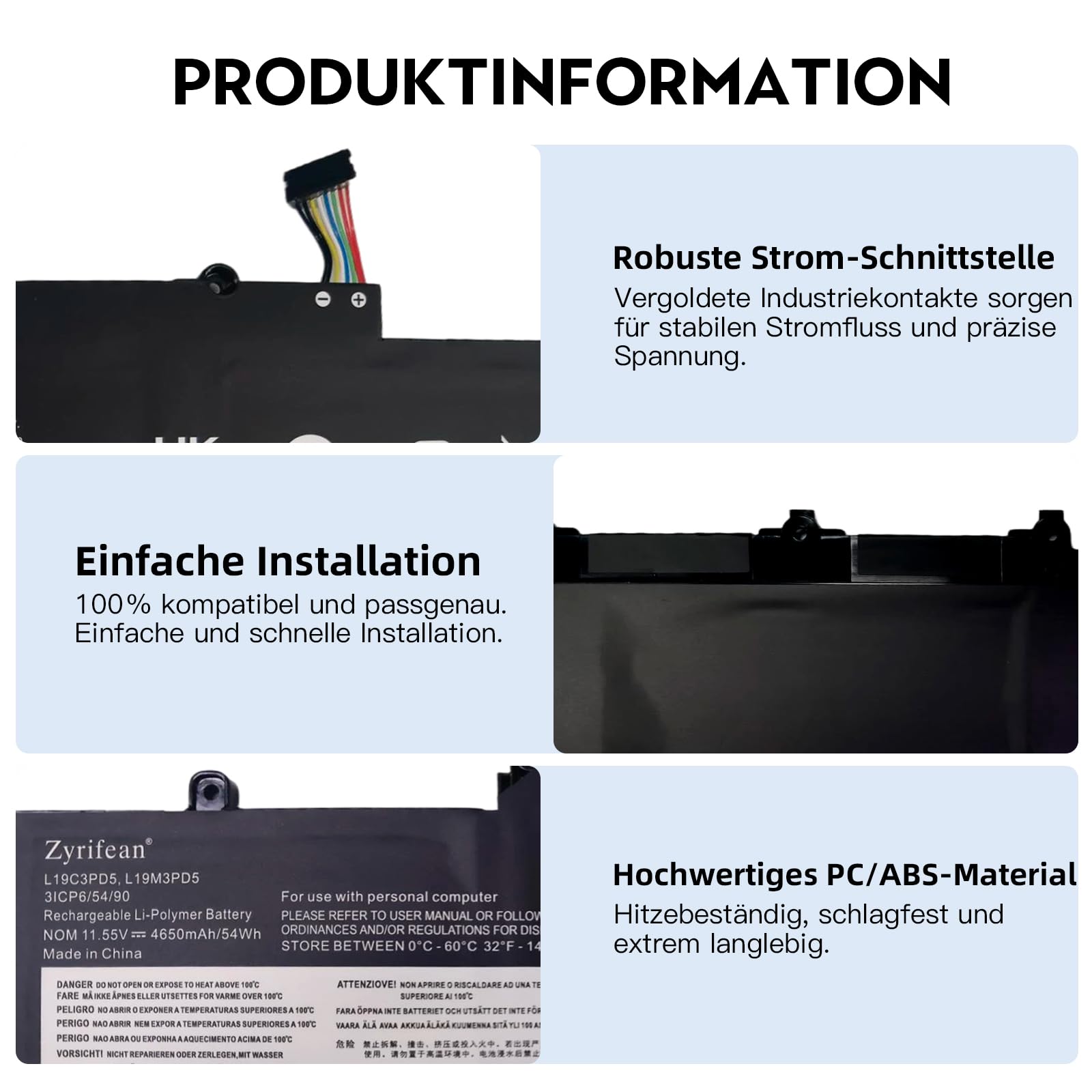 L19C3PD5 Akku für Lenovo ThinkPad E14 E15 Gen 2 Gen 3 Gen 4 Series