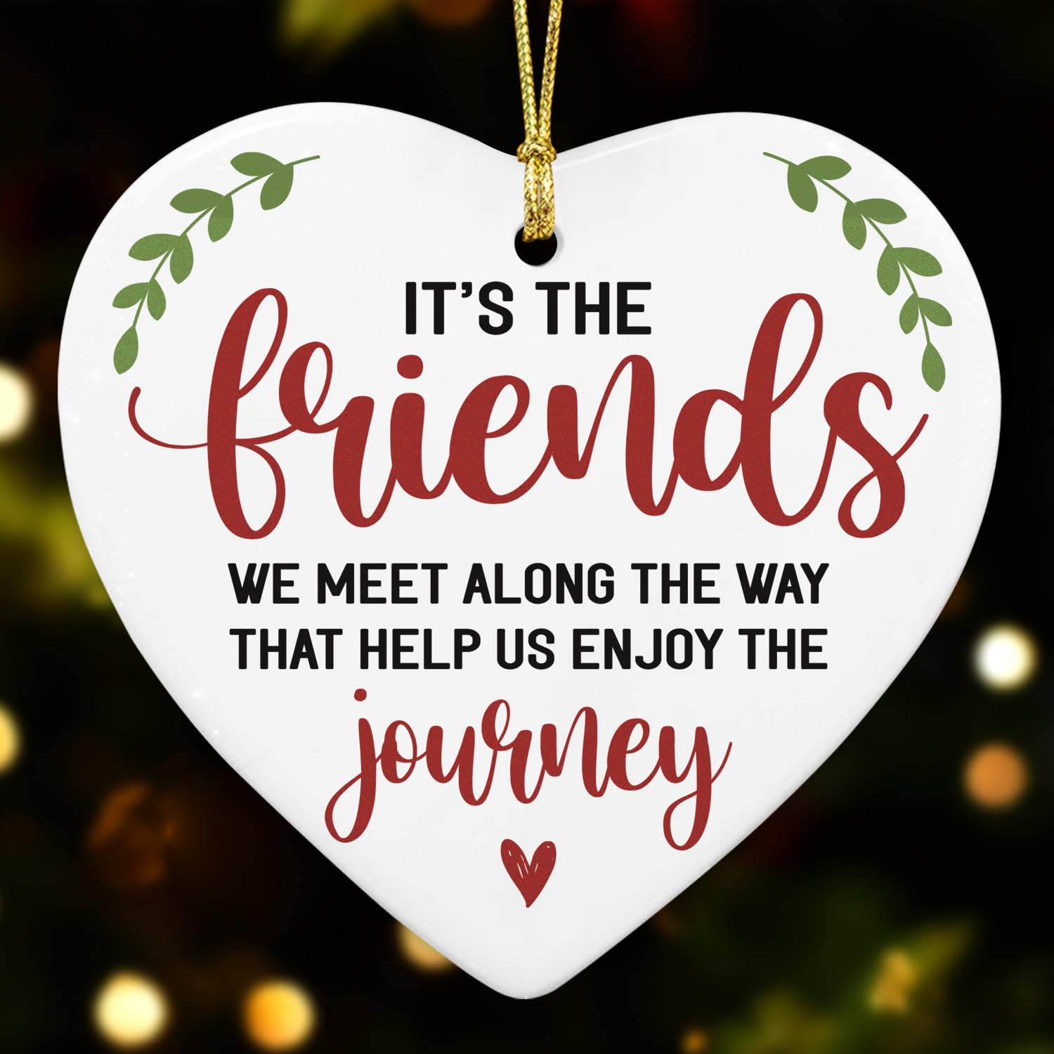 Neweleven Women's White Friend Gifts For - Friend Christmas Bauble, Birthday Gifts For Friends, Besties, Soul Sisters, Friends - Christmas Bauble