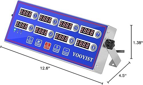 Miniatura 7 de Temporizadores de cocina para cocinar, temporizador de cocina comercial de 8 canales, suministros de cocina de restaurante, tecnología LED de acero
