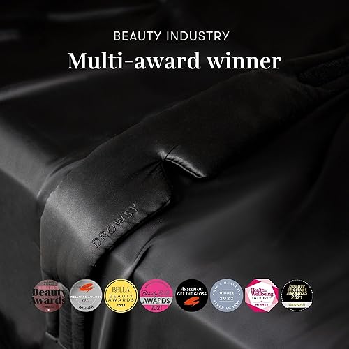 Miniatura 8 de DROWSY Antifaz de seda para dormir - Abraza la cara, capullo acolchado para dormir con lujo en total oscuridad - 100% seda pura de morera (Jade
