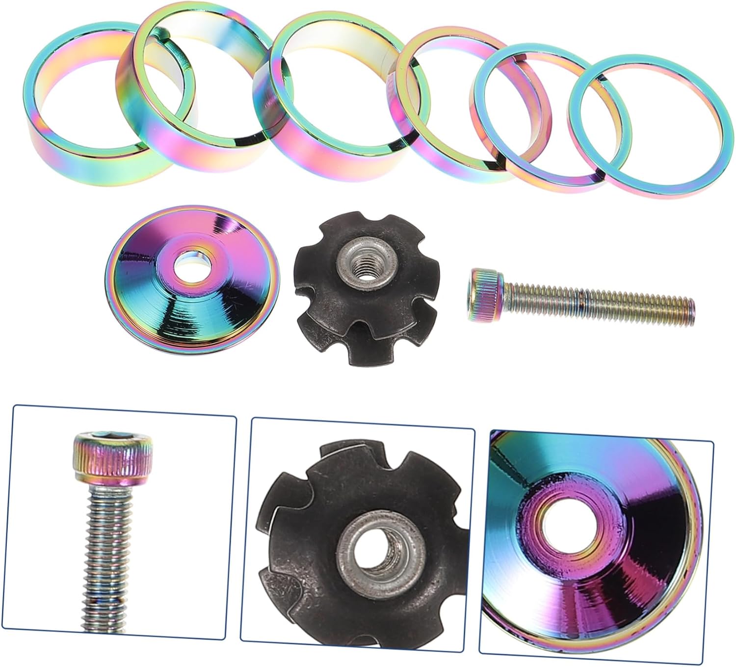 UPKOCH Road Bike Head Gasket Washer Spacer Mountain Sturdy Head Spacer Stem Head Spacers Washers Spacer Kit