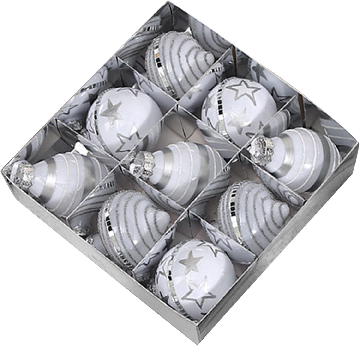 Amazon.co.jp ホワイト クリスマス ツリー オーナメント デコレーション、クリスマス オーナメント セット クリスマス