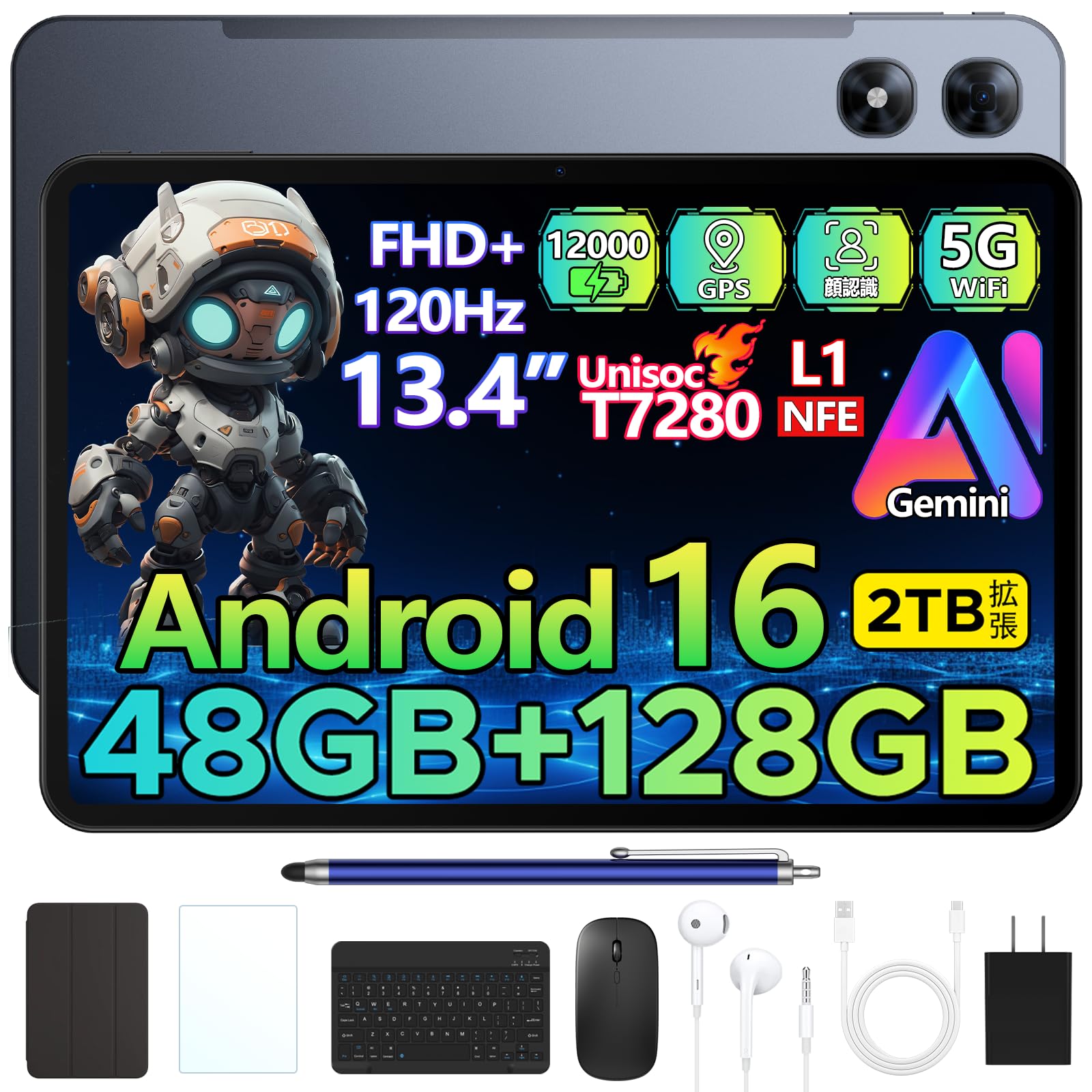Amazon.co.jp: 【13.4インチ セット版 タブレット】P13 セット版