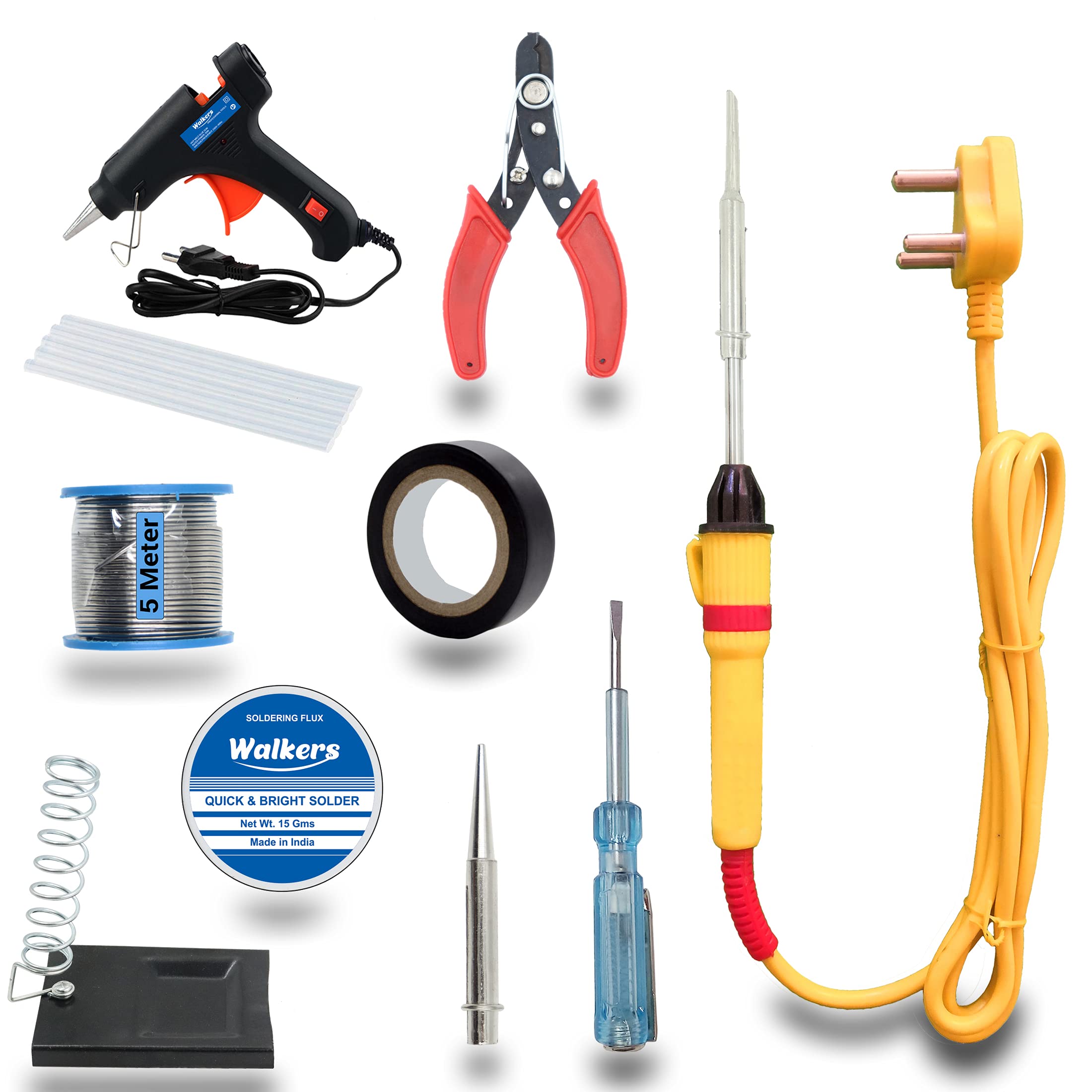 Walkers Electric 10in1 Mobile Soldering Equipment Tool Machine Glue Gun Combo Kit Set with Flux Paste and Wire 25 W Simple (Flat, Pointed Tip) (B09GLVCL9R) Amazon Price History, Amazon Price Tracker