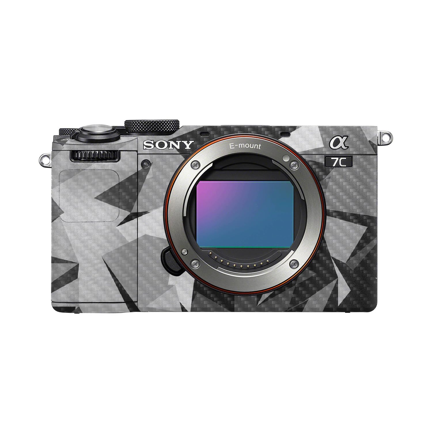 Carbon Fiber Camera Skin Compatible with Sony A7C Mark II (2023) - Mono Camo - Premium 3M Vinyl Protective Wrap Decal Cover - Easy to Apply | Crafted in the USA by MightySkins