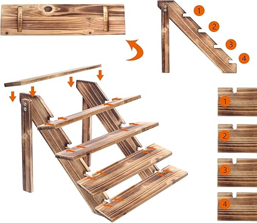 Miniatura 30 de SwallowLiving Soporte rústico de madera para cupcakes para 24 cupcakes, soporte de exhibición de madera escalonada para bodas, mesa de fiesta Blanco