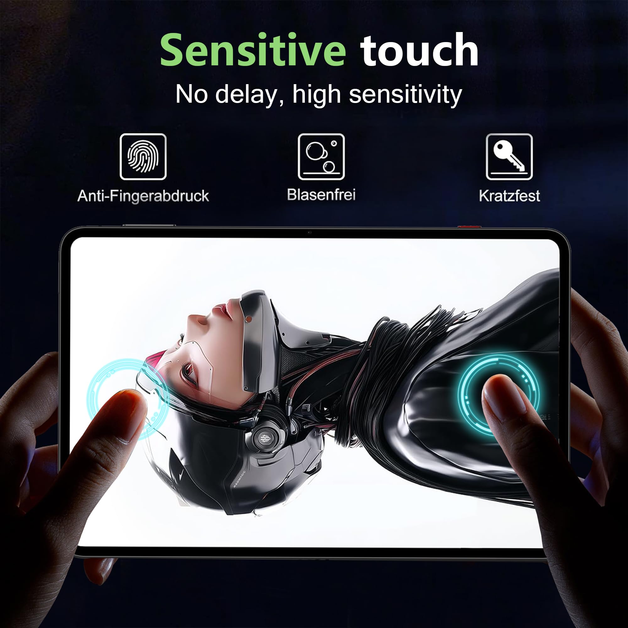 Suttkue for Red-magic Astra 9.6 inch Screen Protector,9H Hardness, Anti-Scratch, Tempered Glass flim, Case Friendly,Anti-Scratch,(2PACK): Redmagic Astra - 9.6 inch transparent