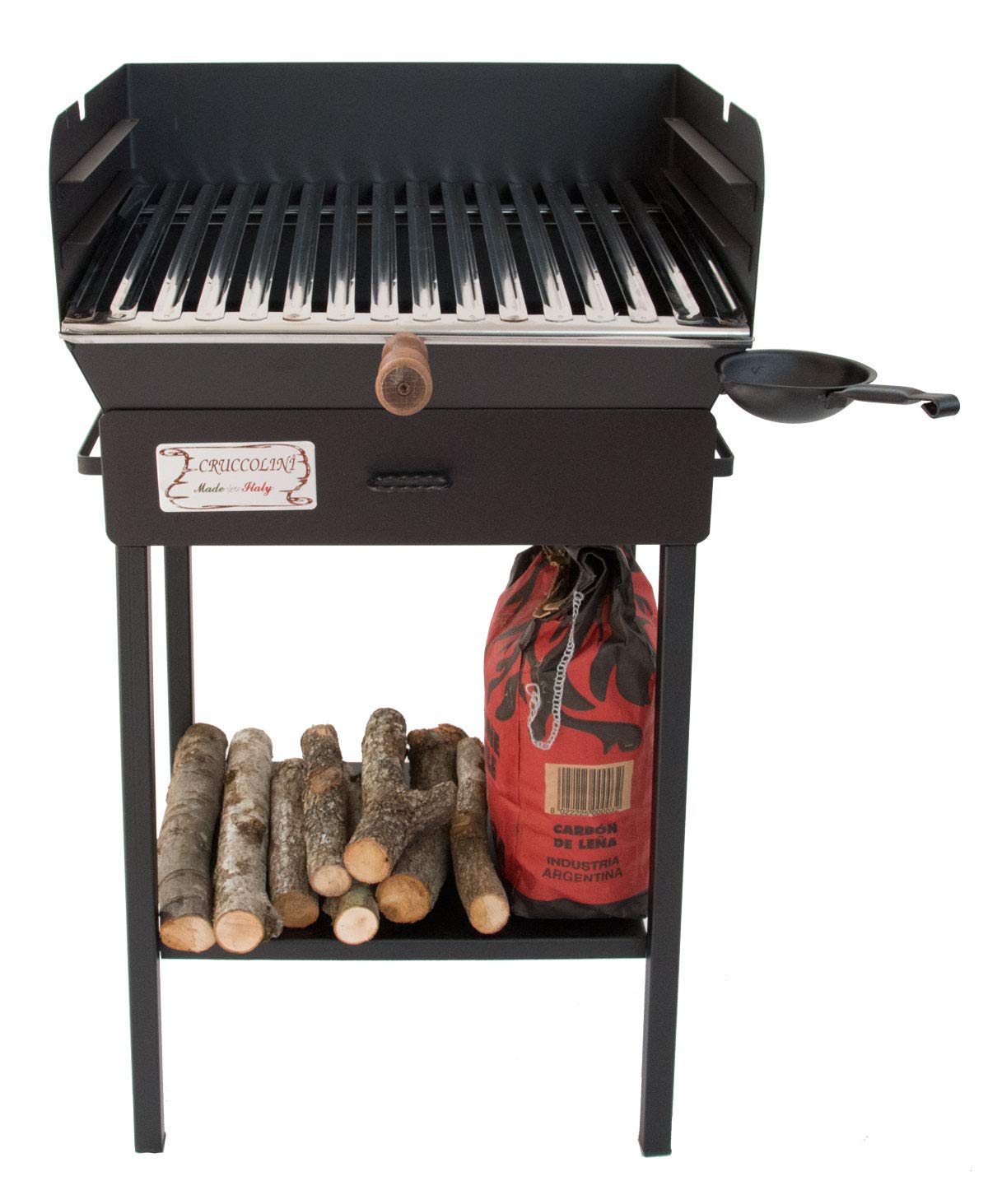 Cruccolini Family Barbecue a Carbone, Nero, 50x40x92 cm