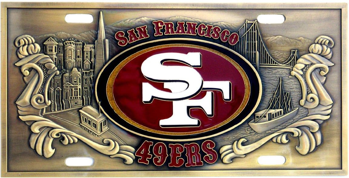 Smilism FVP075B San Francisco 49ERS NFL Collector's Plate, White