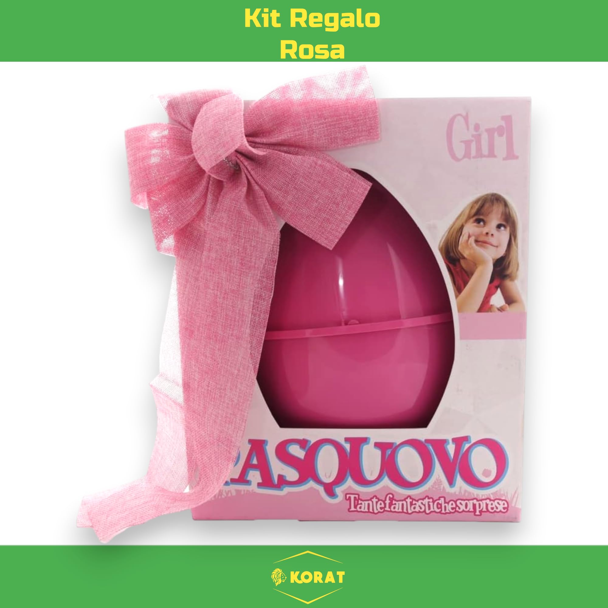 KORAT - Uovo Sorpresa Unicorno per Bambina Kit Scuola, Bellezza, Make Up, Disegno o Music Grande Uovo Rosa con Zaino e Accessori Unicorni Pasqualone Idea Regalo Compleanno Pasqua (Unicorno Make - Up)