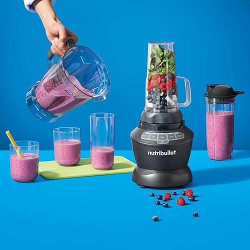 Miniatura 7 de NutriBullet Set de licuadora de tamaño completo de 1200 W – NBF50500 - Gris oscuro