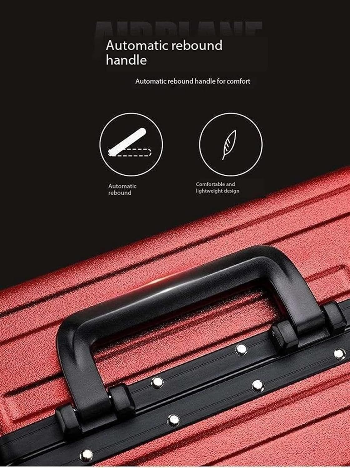Valigia da Trasporto con Telaio in Alluminio per Bagagli rigidi per PC con Ruote girevoli e Custodia da Viaggio Portatile con Lucchetto TSA