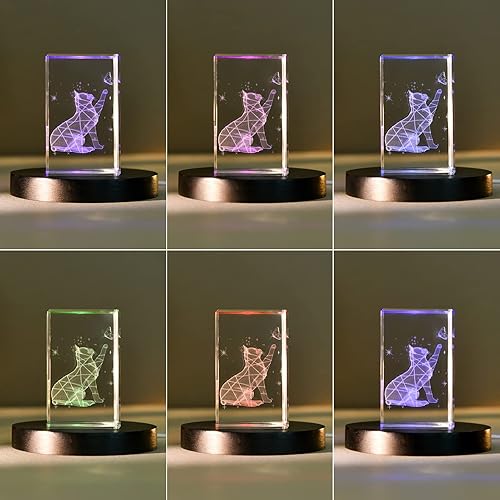 Miniatura 4 de Base de luz LED de madera para acrílico, resina, cristal, arte de vidrio, soporte de esfera de cristal USB de 7 ciclos de color, soporte de