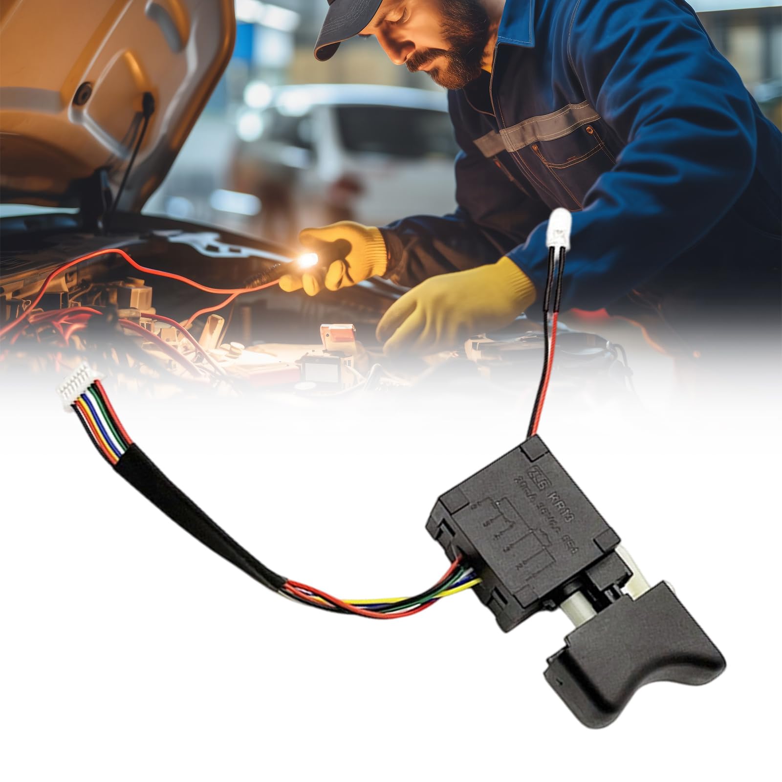 Interruttore di velocità di foratura senza spazzole per avvitatore elettrico 2106, regolazione del trapano, interruttore senza fili, sostituzione, impugnatura ergonomica per cambio utensili