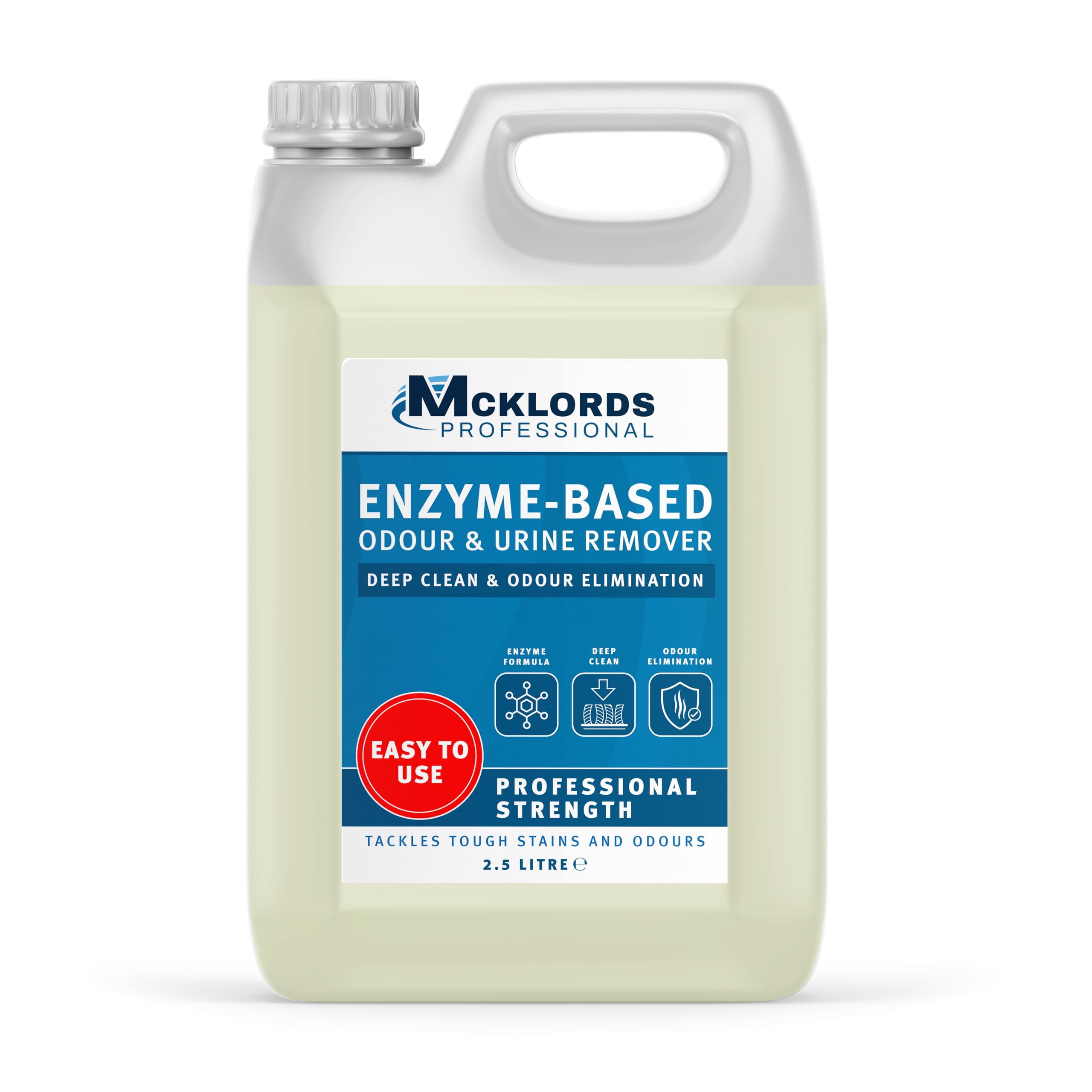 McKLords Professional Enzyme Cleaner - Professional-Strength Carpet & Upholstery Odour Remover - Multi-Surface Formula for Carpets, Upholstery, Fabric, Rugs & Soft Furnishings 2.5L