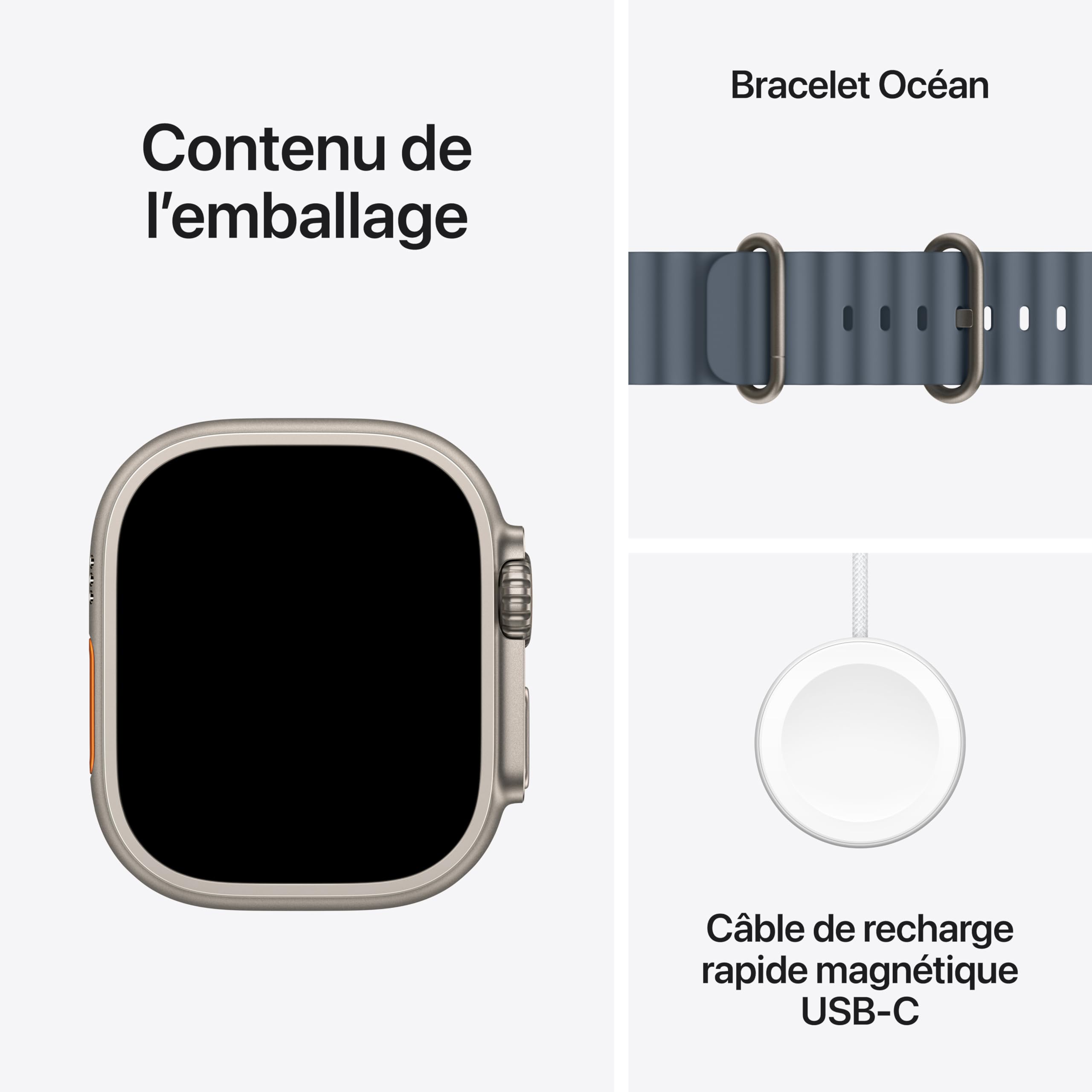 Apple Watch Ultra 3 GPS + Cellular 49mm Natural Titanium Case with Anchor Blue Ocean Band — view 6