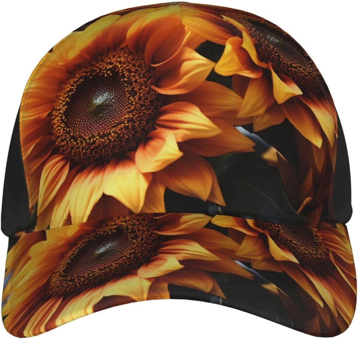 Orange Sunflower Wallpaper Baseball Caps for Women Men Golf Dad Hat Adjustable Sun Hat Fashion Sports Caps