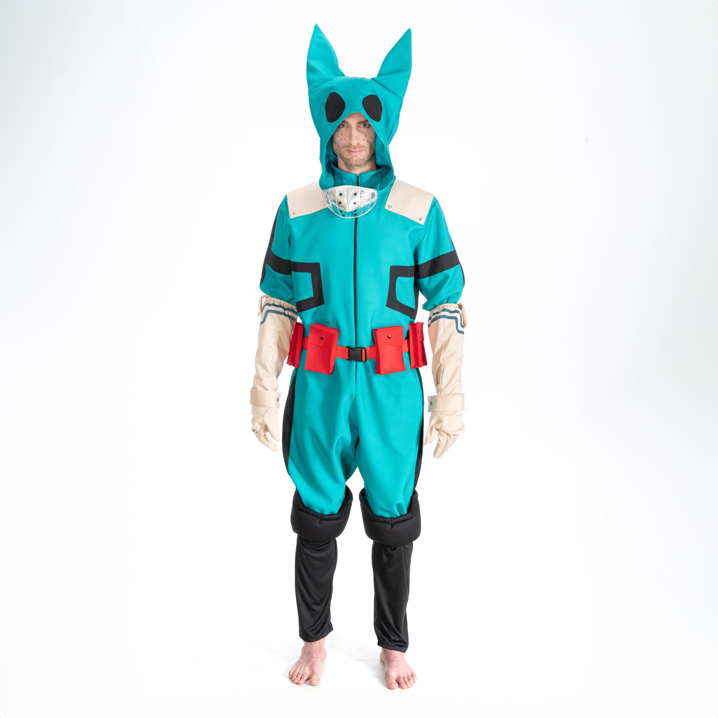 Chaks Costume Deku pour homme, Izuku Midoriya, My Hero Academia, combinaison anime avec accessoires pour carnaval et bande dessinée