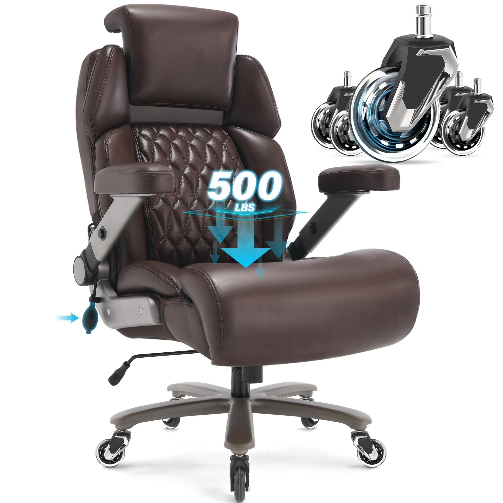 Seat Height Best Desk Chair For Tall Man HBADA P3 Ergonomic Office