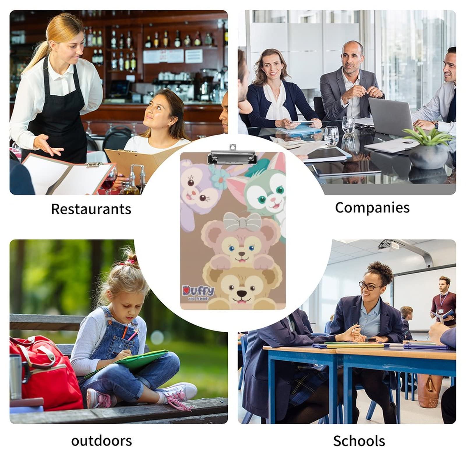 Amazon | クリップボード A4サイズ ダッフィー ジェラトーニ