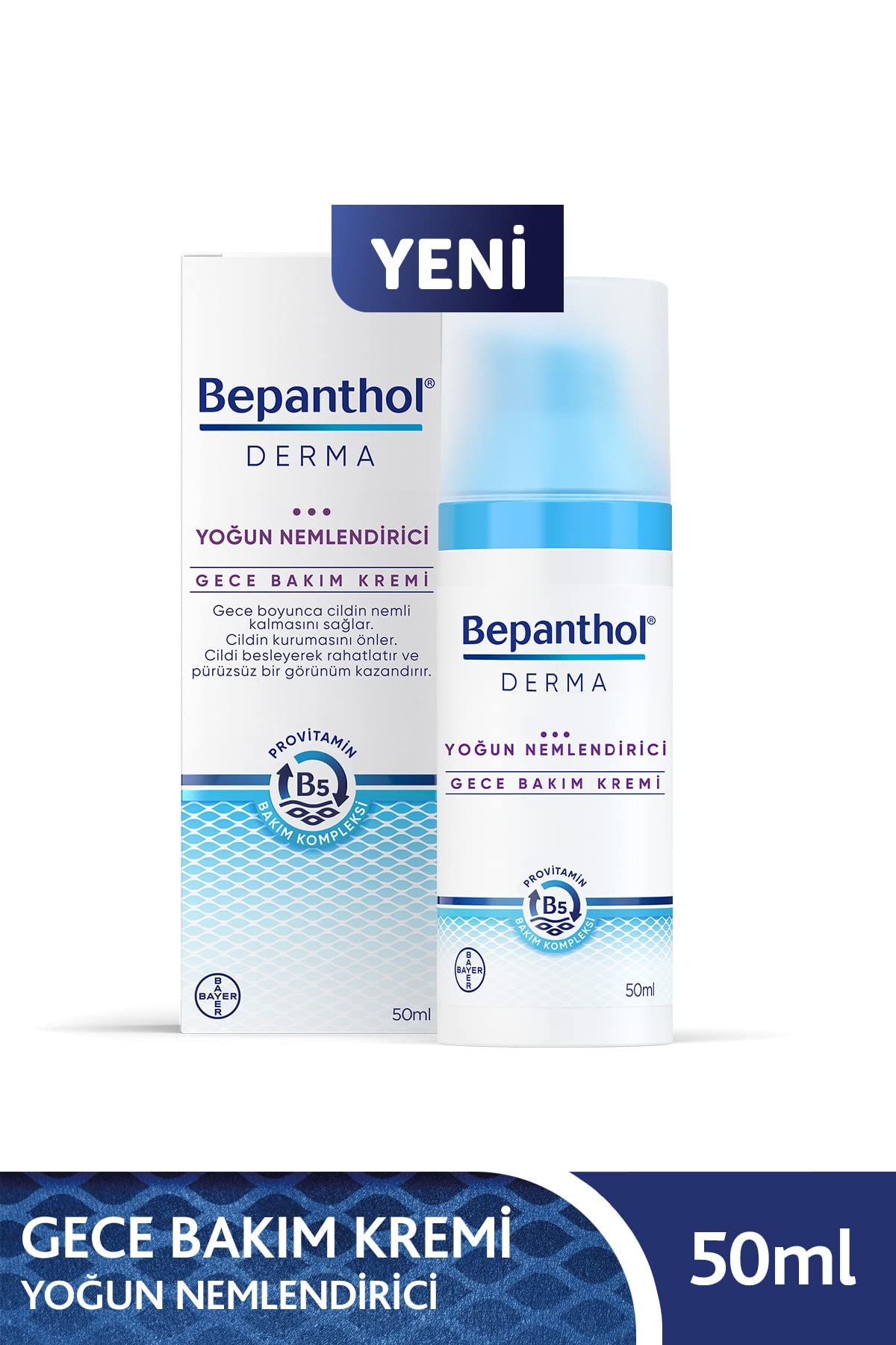 Bepanthol Derma Yoğun Nemlendirici Gece Bakım Kremi (50 ml)