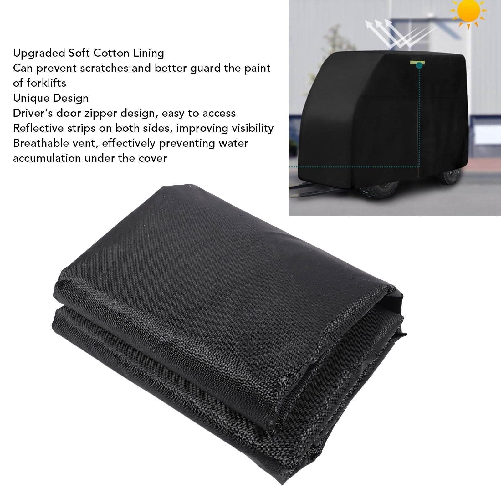 Annadue Pełna Pokrywa na Wózek Widłowy 600D Oxford Fabric, Wodoodporna,