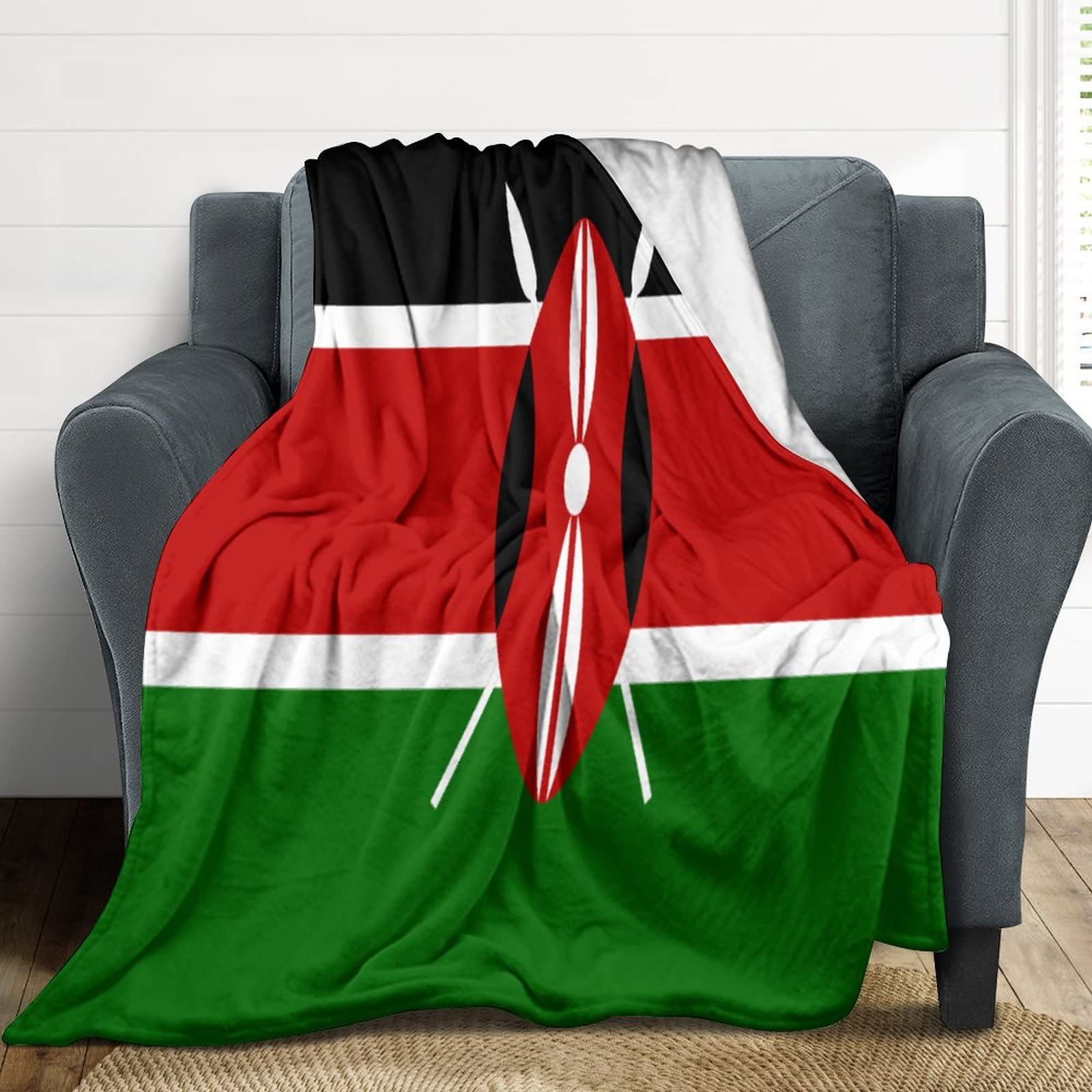 Couverture de lit en flanelle Kenya 178x203 cm chaude pour canapé