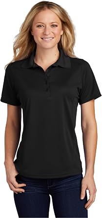 SPORT-TEK Womens Dry Zone Raglan Accent Polo | Ladies Short Sleeve Collared Shirt, Slim Fit Casual Top for Work & Golf
