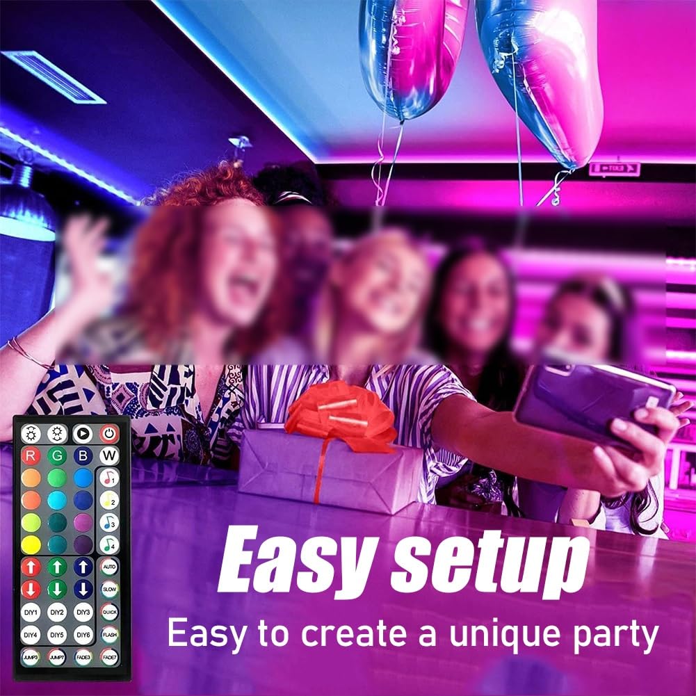 Tiras Luces Led Con Mando A Distancia Luces Led Bluetooth Doble Control Con Mando A Distancia Por Infrarrojos Y Aplicaciones Bluetooth Múltiples Modos Cambio Luz Ambiental Fondo De TV(Waterproof,10m 3