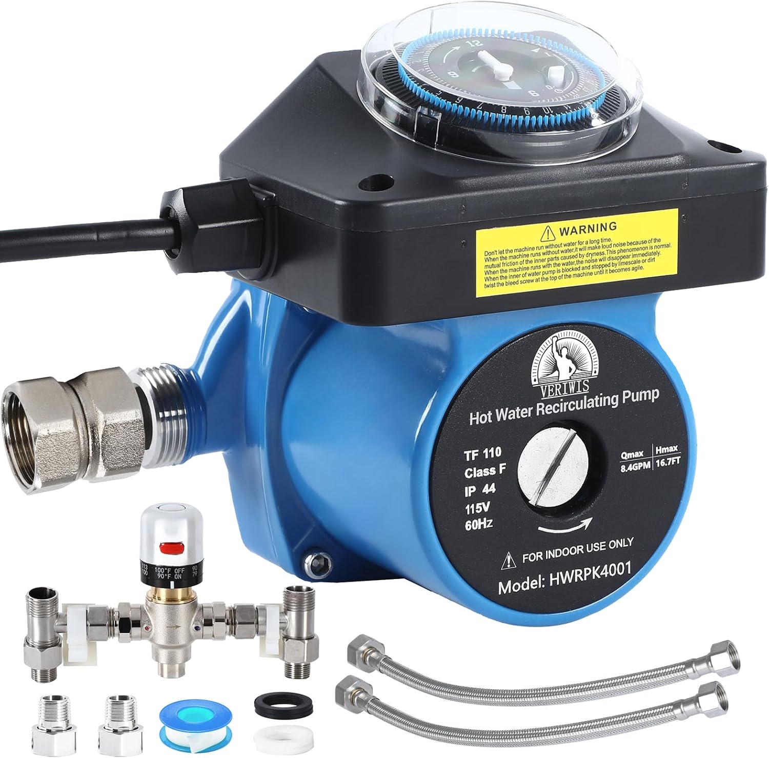 Instant Hot Water Recirculating Pump Kit for Tank Water Heater