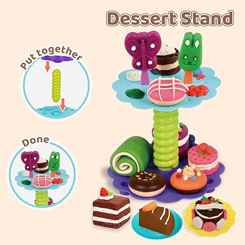 Miniatura 5 de 75 juegos de masa 4 en 1 para niños de 3 a 8 años, kit de herramientas de masa para manualidades, juego de helado, máquina para hacer hamburguesas