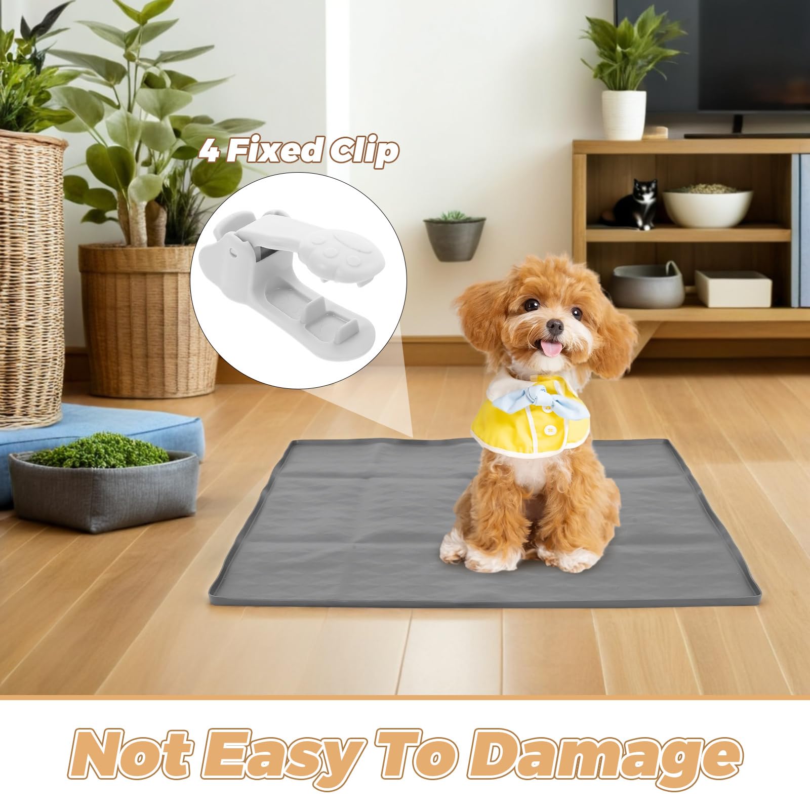 YARNOW Support avec Bord Haut et Base Antidérapante Plateau Facile à Utiliser pour Tapis de Propreté en Silicone pour Chiots en Apprentissage Propreté Lors de Voyages
