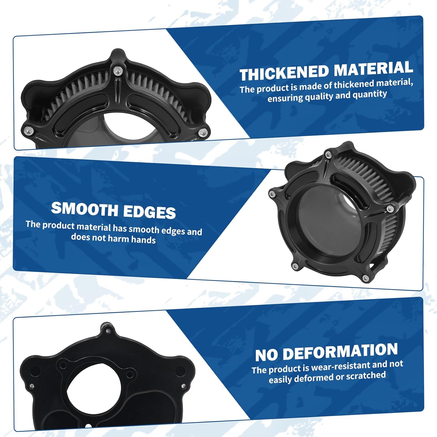 Air Filter Air Cleaner Intake System Replacement Kit for Motorcycle Accessories Fit for Harley M8 Softail 2018-2024 M8 Touring 2017-2023 M8 Trike 2017-2025 (Style D)