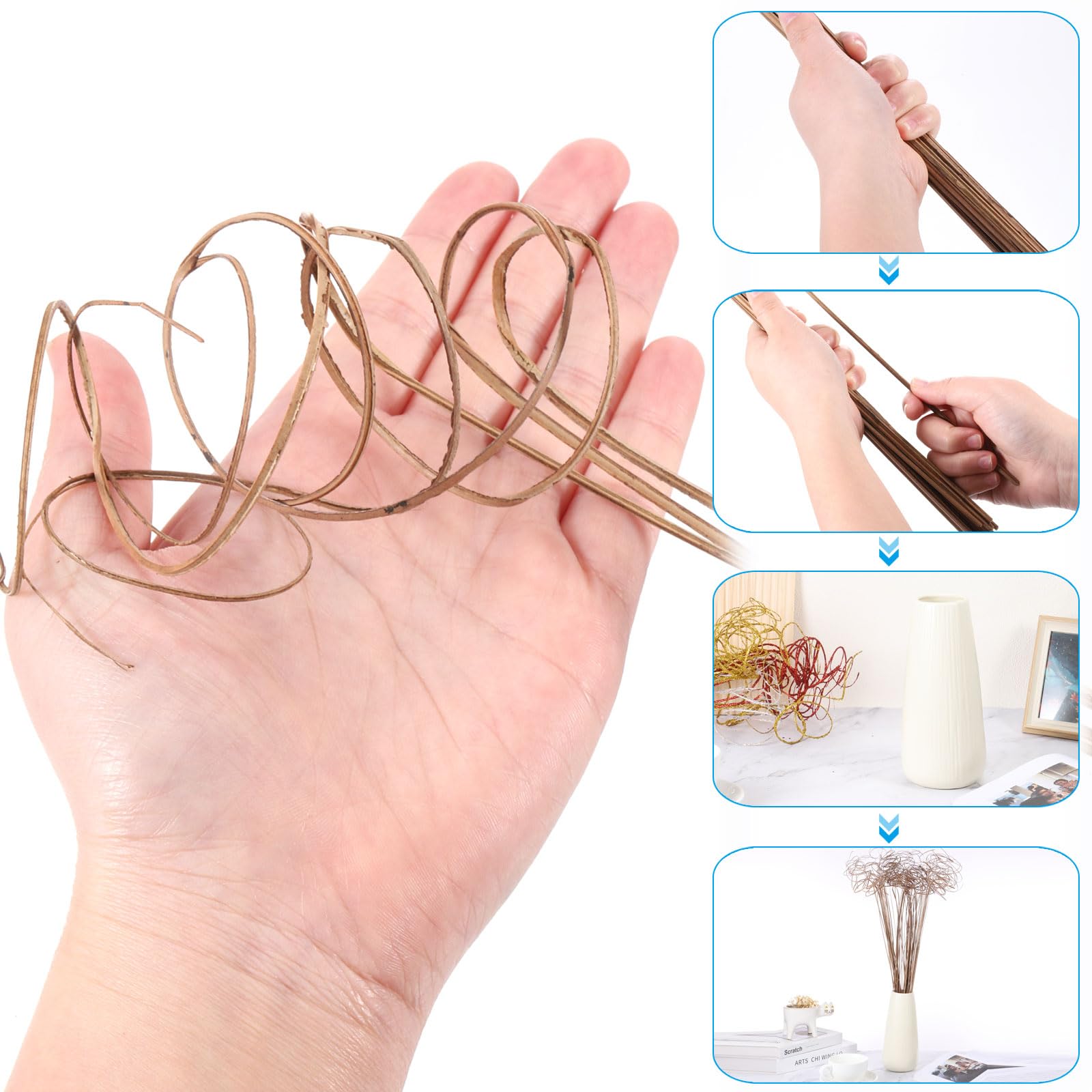 PATIKIL Ramo Arricciato, 60 Pz Rami di Salice Naturali Essiccati Rametti Alberi di Natale Ornamenti per Casa Cucina Matrimonio Fai da Te Artigianato Ghirlande Vasi Decor Regalo, Legno
