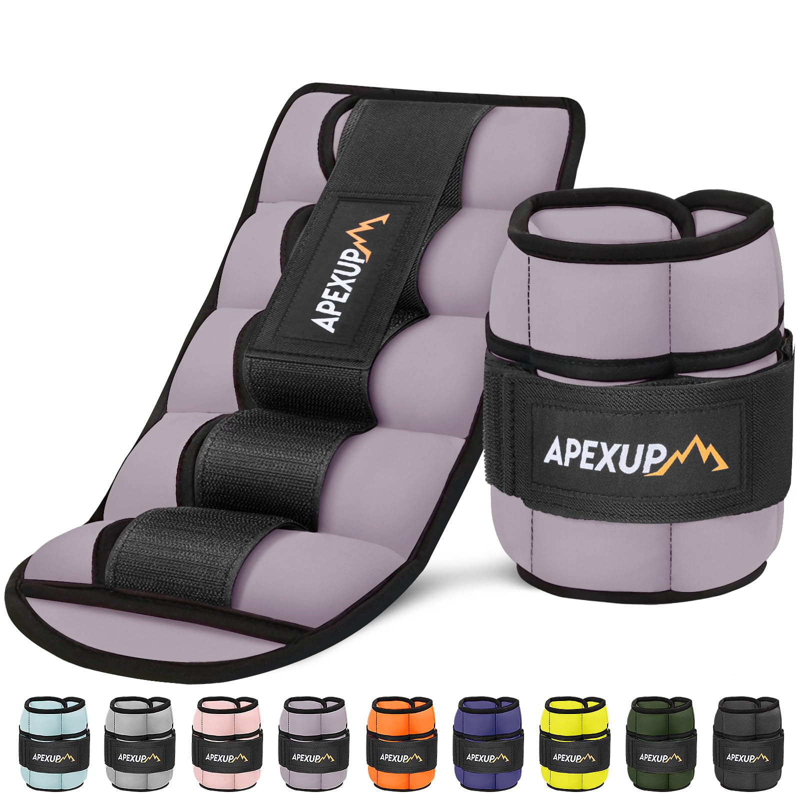 APEXUP Adjustable Ankle Weights for Women and Men, Modularized Leg Weight Straps for Yoga, Walking, Running, Aerobics, Gym, Physical Therapy