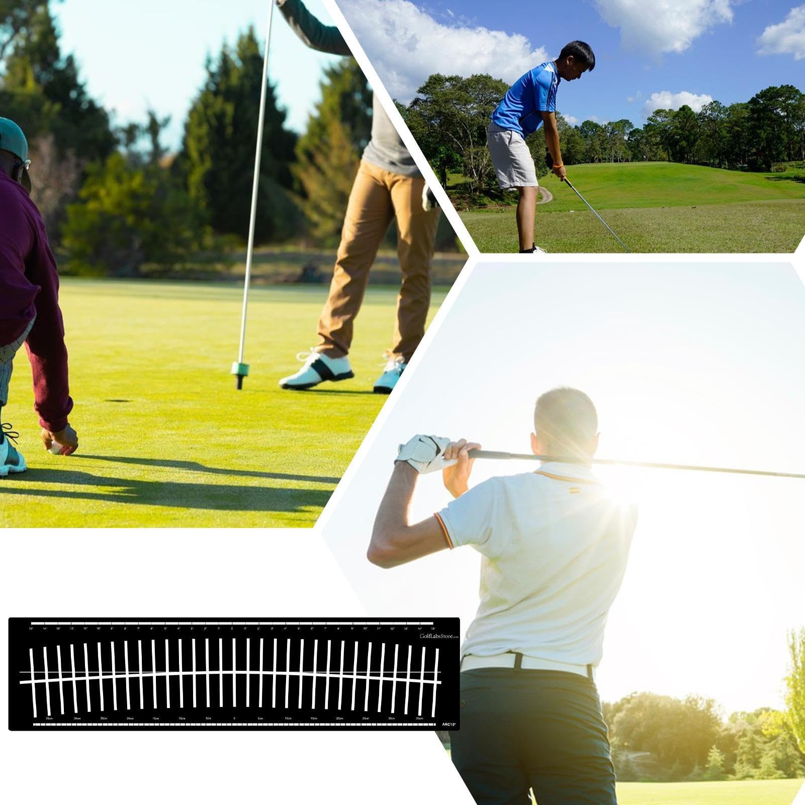 Ayuda de entrenamiento de golf,Herramienta de entrenamiento plegable y portátil | Estera de ejercicio de swing de golf | Adecuado para hombres niños niñas jóvenes adolescentes hija familia amigos casa