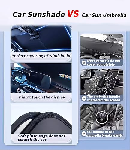 Miniatura 5 de Ajuste personalizado para parabrisas Porsche, cubierta de parasol de automóvil con bloqueo UV para ventana delantera del automóvil con cubierta